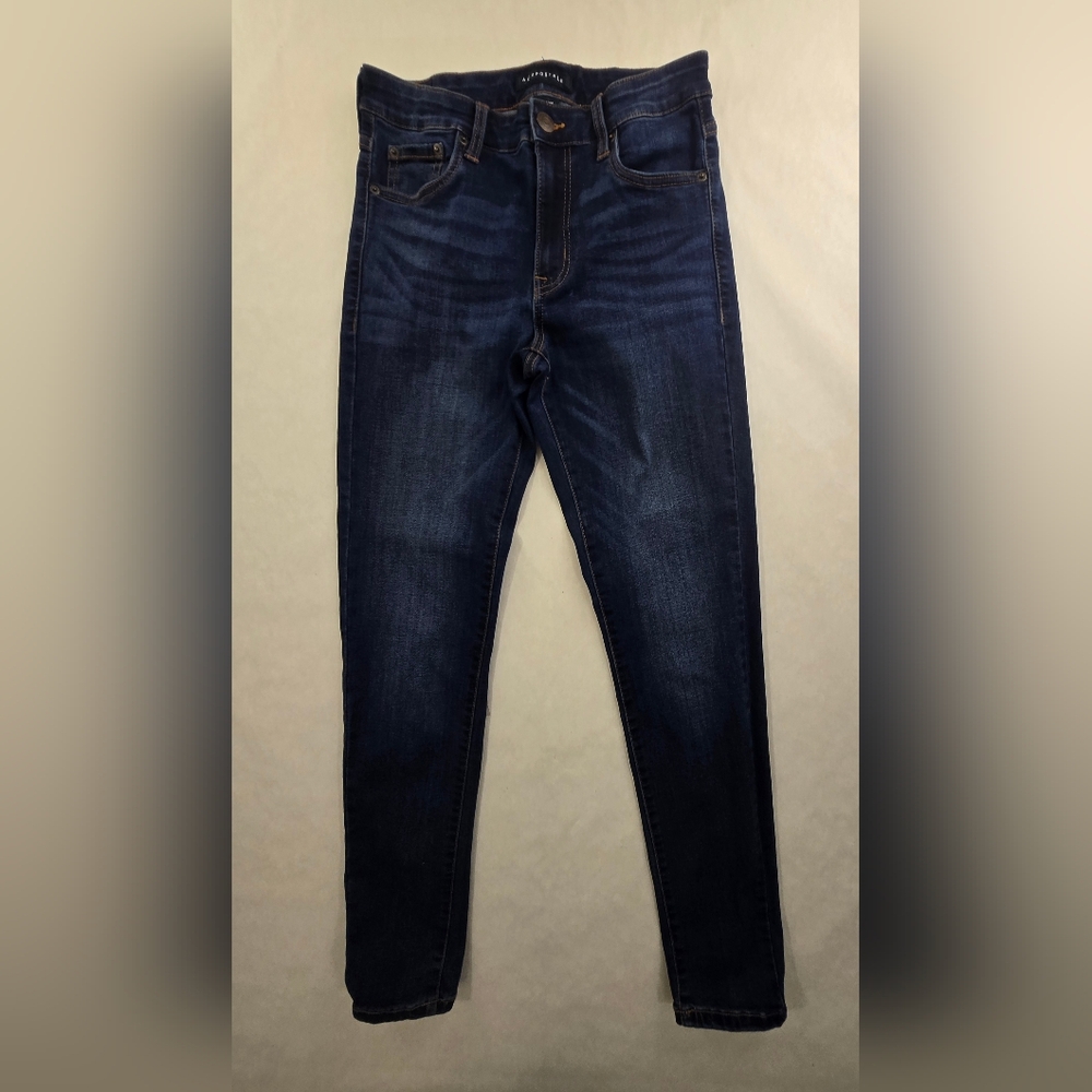 Aeropostale high rise jegging size 8 Red dark wash denim Skinny